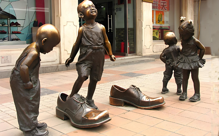 鑄銅小品雕塑市井煙火，讓步行街“活”起來(lái)