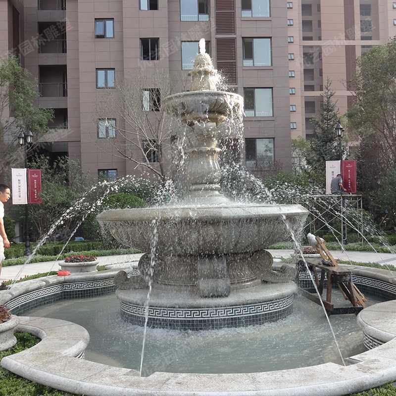 石雕噴泉，花崗巖噴泉，景觀噴泉