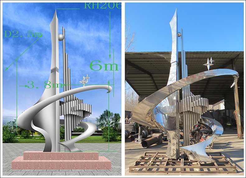 大型不銹鋼雕塑，不銹鋼雕塑廠家，室外大型景觀雕塑