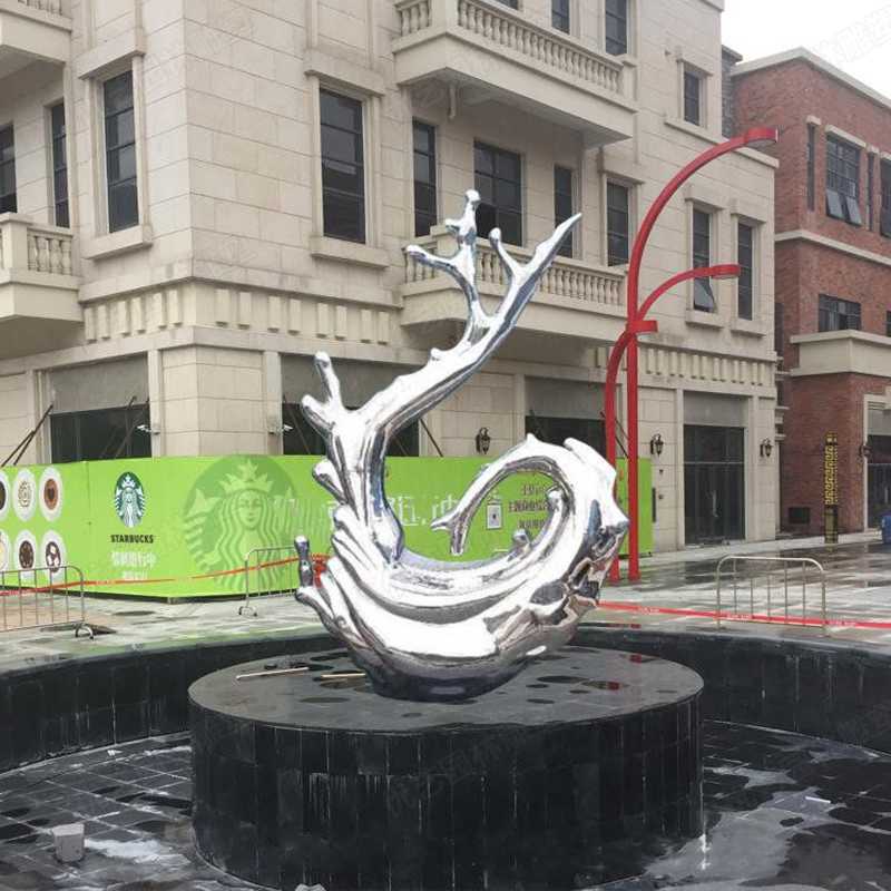 不銹鋼水花雕塑，不銹鋼雕塑廠家