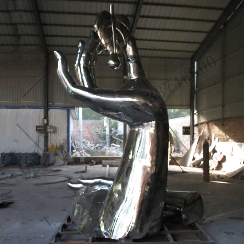 保護水資源雕塑，珍惜水資源雕塑，不銹鋼水滴雕塑