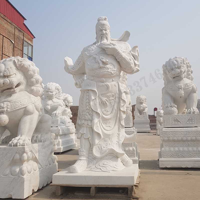 漢白玉關公像，石雕關公像，大理石關公雕像，關羽雕像，河北石雕關公廠家2.jpg